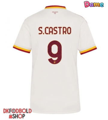 AS Roma Santiago Castro #9 Udebanetrøje Dame 2026-27 Kort ærmer AS Roma Santiago Castro #9 Udebanetrøje Dame 2026-27 Kort ærmer